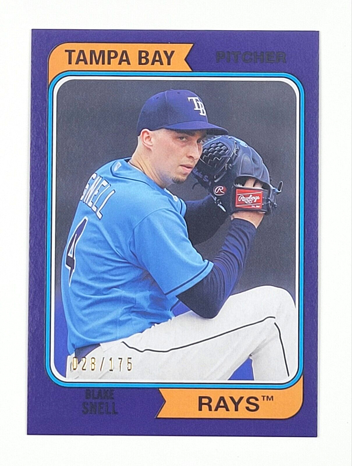 2020 Topps Archives Purple #138 Blake Snell /175 Tampa Bay Rays Baseball Card