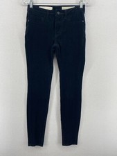 PILCRO AND THE LETTERPRESS Pants 25 Corduroy Hi Rise Skinny Cotton Stretch Blue