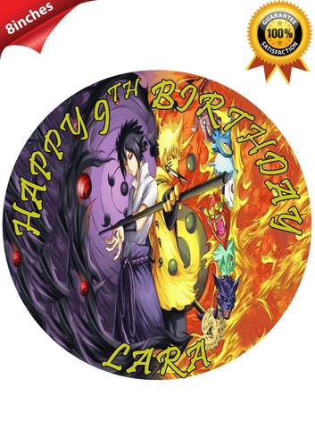 Cialda di riso commestibile personalizzata Naruto topper di carta per torte e cupcake - Foto 11 di 23