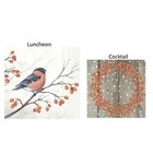 Paper Lunch Napkins Christmas Party Serviettes Winter Bird Festive Napkins 3-Ply