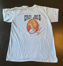 Vtg 1980s Crazy Joes Auto Supply Chest / Back Graphic Single Stitch T Shirt S