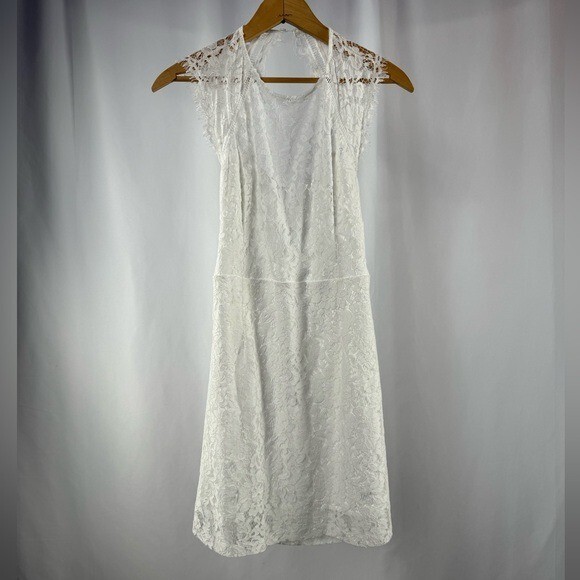 Lulus Romance Language Backless Lace Dress in White Size Small | eBay