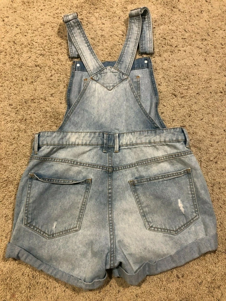 Винтажный FOREVER 21 sz 27 шорты света ополаскиватель искусственно состаренный джинсовый комбинезон шорты Z21 - Изображение 4 из 4