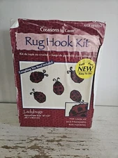 Creations By Caron Rug Hook Kit Ladybugs 18" X 27" New