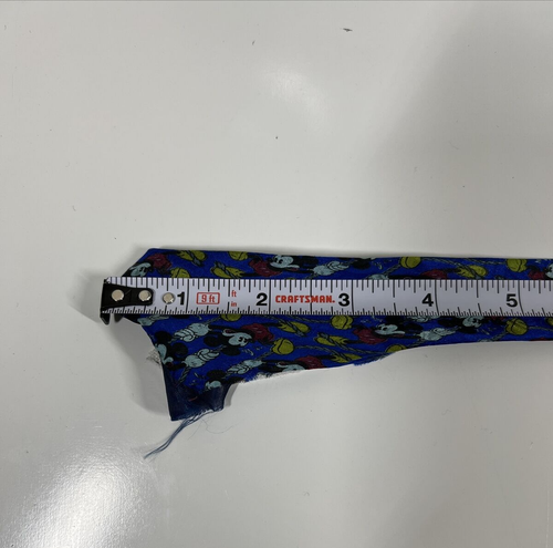 Vintage Handmade Disney Mickey Mouse Blue Necktie 100% Silk Classic Style - Picture 6 of 8