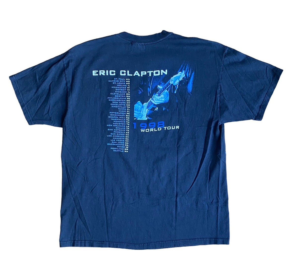 Eric Clapton 1998 WORLD TOUR Tシャツ Vintage Eric Clapton 1998 World Tour Shirt Mens XL | eBay