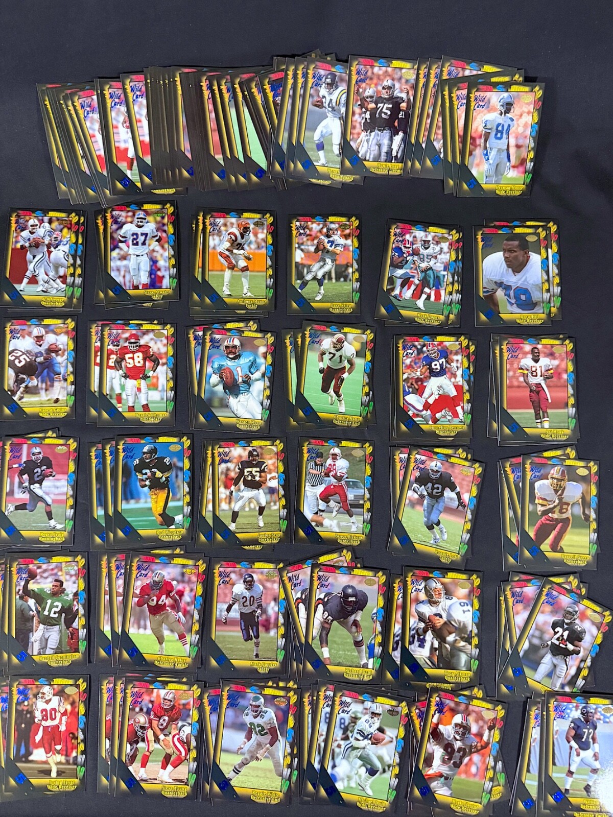 1991 Wild Card 5-Stripe "Stars & HOFers" Football Cards (Complete Your Set!)