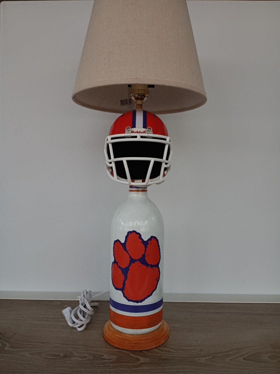 clemson football helmet lamp NCAA Hover Pegasus Sports Celebrate your Clemson University spirit all year round with this versatile Clemson Wreath/Helmet Burlee Clemson Tigers Neon Helmet Desk