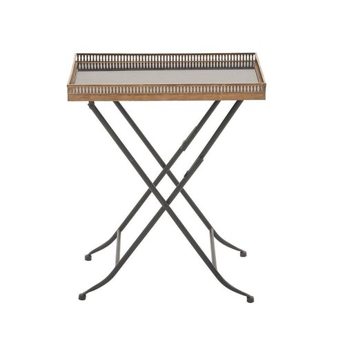 Litton Lane End Accent Table 25" H X 14" W, Metal Frame Large Rectangle Marble - Picture 2 of 7