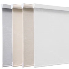 Changshade CUSTOM CUT 100% Blackout Window Blinds Corded Roller Shades 