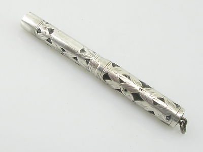 VINTAGE WATERMAN 452 1/2 V SILVER OVERLAY FOUNTAIN PEN /FÜLLER