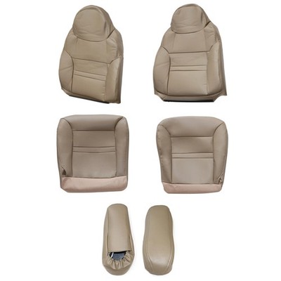 Front Bottom & Top Leather Seat Cover For Ford Excursion Limited XLT 2000-2001