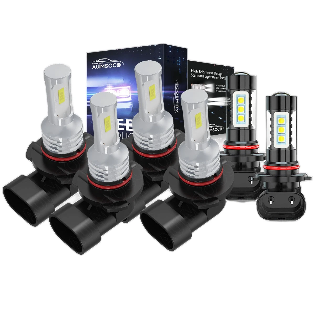 For Chevrolet Silverado 1500 HD 2003 2005-2006 Combo 6x LED Headlight Kit Bulbs