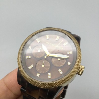Michael Kors Jet Set MK-5038 Watch Womens 37mm Brown Tortoise New