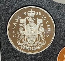 1985 Canada Proof Frosted 50 Cents