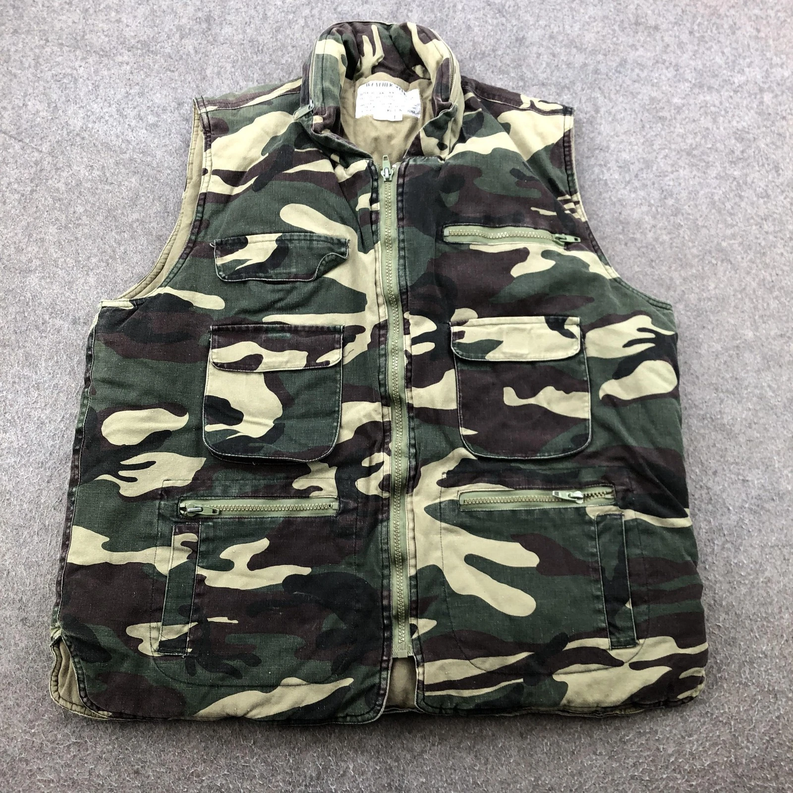 Weather-Rite Vest Mens Large Woodland Camo Insulated Hunting Utility Zip Puffer
Opens in a new windo