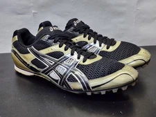Asics Hyper MD 4 Black Onyx Silver Track Field Shoes G101N Mens Size 10
