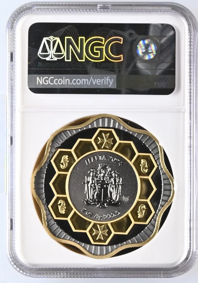 Malta Maltese Rare Bee , 10 Euro 2 oz Silver colored coin High Relief TOP-POP - Image 2 of 2