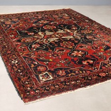 Tappeto Bakhtiary Antico Cotone Lana Nodo Fine 245 x 191 cm Originale