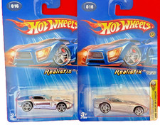 Hot Wheels 2005 1st Edition FORD SHELBY GR-1 CONCEPT -Lot /2- 1 SILVER, 1 CHROME