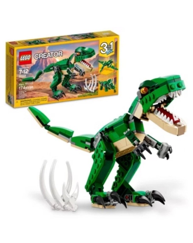 LEGO Creator 3 in 1 Mighty Dinosaur Toy, Transforms from T. rex to Triceratops..