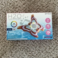 Floating Pool Speaker Bluetooth Waterproof IPX6 LED Lights Inflatable New In Box