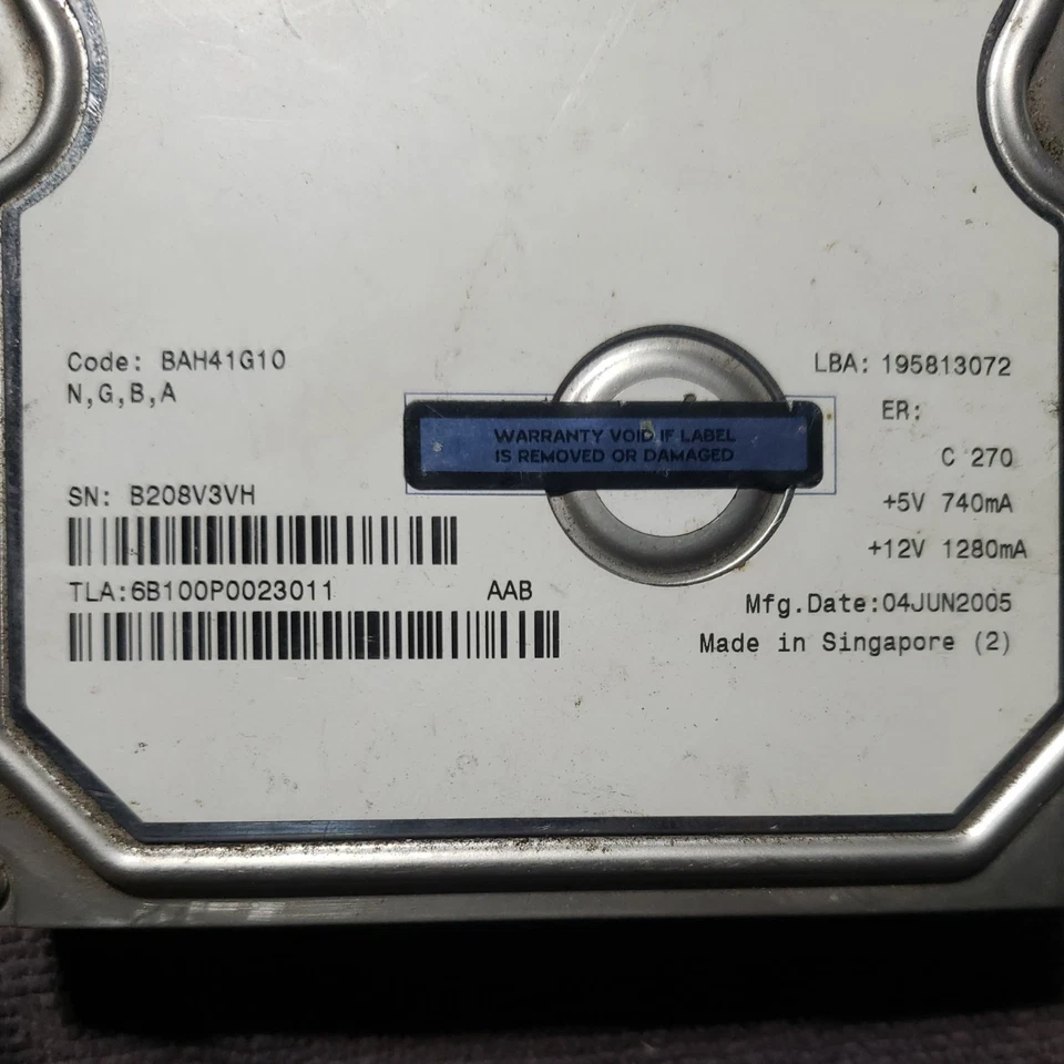 Maxtor DiamondMax 10 Model 6B100P0, 100GB PATA133, 3.5 Internal Hard drive - Image 4 of 4