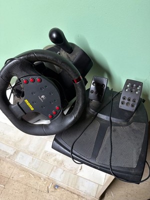 Logitech PC MOMO Racing Steering Force Feedback Wheel & Pedals - TESTED WORKING