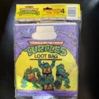 Teenage Mutant Ninja Turtles Loot Bags 4 Vtg.  1989 Birthday Party Hats Blowouts