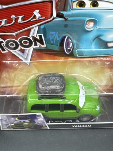 2010 Disney Cars Toon #21 GREEN VAN SAN Pixar MANY MORE LISTED - Picture 3 of 4