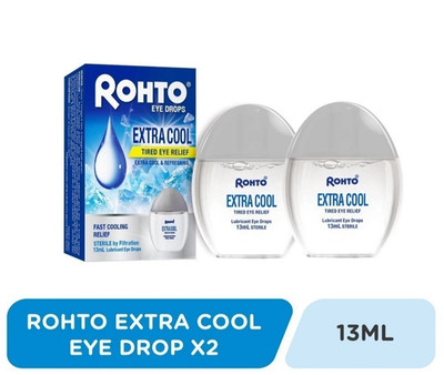 Twin Pack Rohto Theratears Eye Drops Extra Cool Immediate Cooling Soothing Eyes