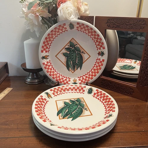 Vintage Tabletops Unlimited FRESH GARDEN  Dinner Plates,Set Of 4, Peas 🫛