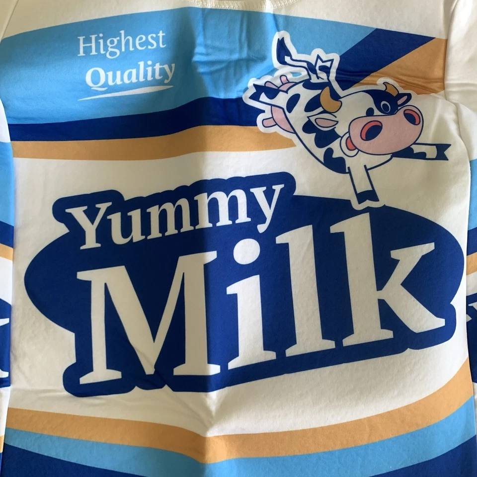 Delicioso Disfraz de Cartón de Leche Saludable Mediano 5-6 Niños Halloween Nuevo Foto 3 de 4