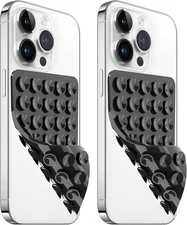 Anteel 2 Pack Silicone Suction Cup Phone Case Mount Double Sided, Non Slip Phone