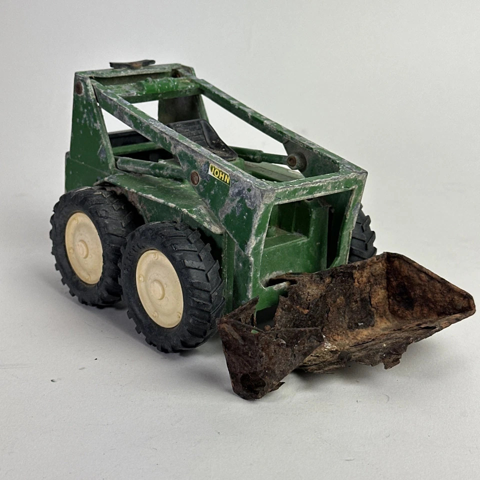 John Deere De Colección Ertl 569-7611 Minicargadora de Metal Agricultura Tractor Cargadora Bobcat Grim Foto 3 de 4