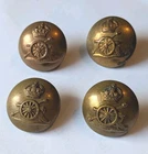 4 Original WW2 Royal Artillery KC Brass Buttons 25mm