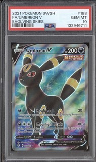 Umbreon V 2021 Pokemon Evolving Skies 188/203 Full Art PSA 10