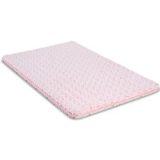 Dog Bed for Crate Pad, High Resilience Foam Crate Mat Bed, 35x22, Pink