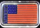 US Flag Colorized Scottsdale Mint Rare Lion Bullion-0.999 Silver 1 Oz Art Bar