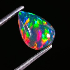 1.10 Ct Natural Ethiopian Opal Multi Fire Opal Cabochon Loose Gemstone 10x7x4 mm
