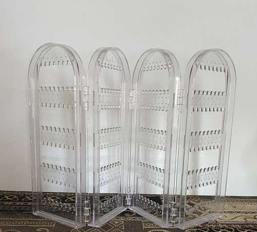Earrings Holder , Holds 128 Pair Of Earrings Folds Up For Storage