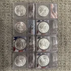 Lot of 8 - 2021 Silver Eagles Type 1 - ANACS Graded MS70 - No Reserve!!