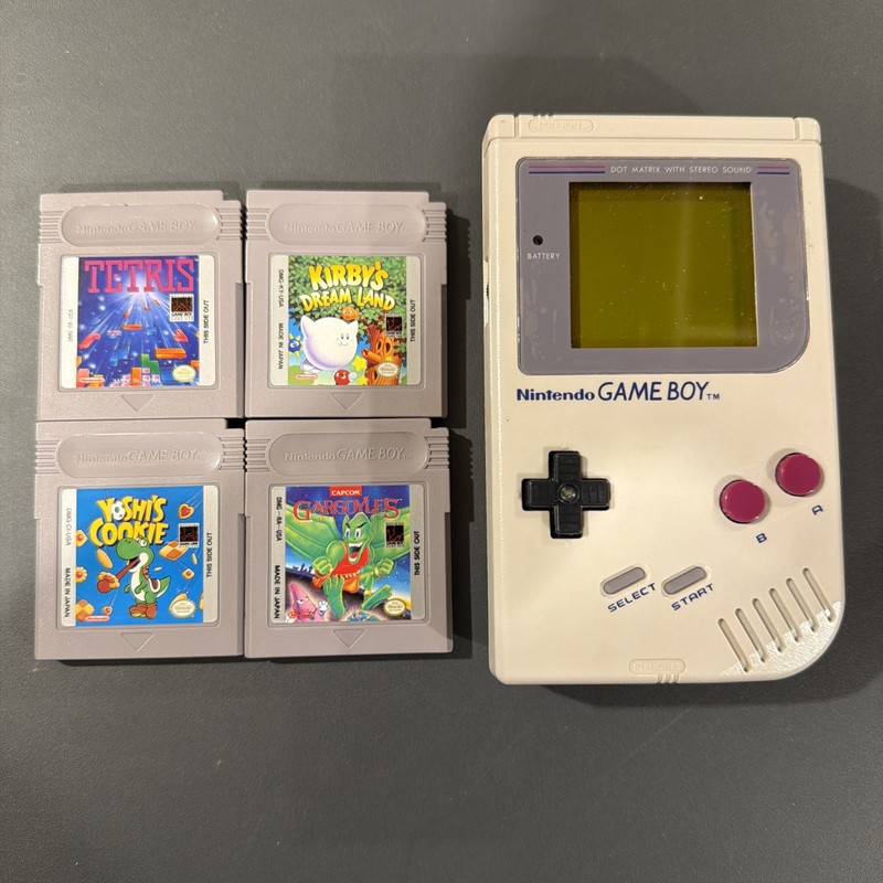 Original Nintendo Game Boy Lot 4 Games - Tetris, Yoshi’s, Gargoyles, Kirby’s