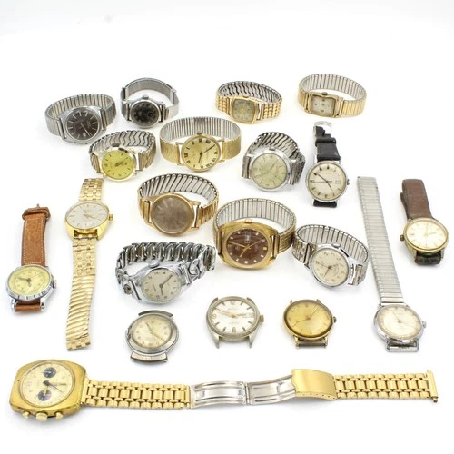Vintage Gotham Timex Tradition Mechanical 17-25j Wristwatch Lot of 20 #WB4570-5