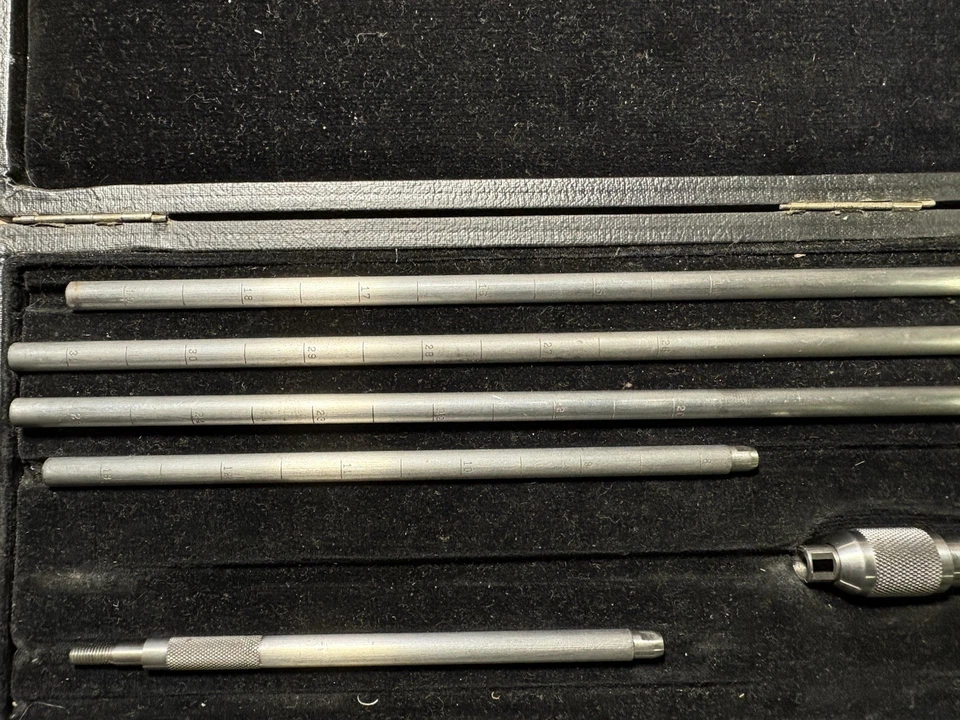 Vintage LS Starrett Inside Micrometer - Bore Gauge Set - Imagem 2 de 4