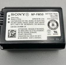 Sony NP-FW50 Battery for Sony A6300 A6000 A5000 A3000 A7R Alpha 7 Alpha 7R