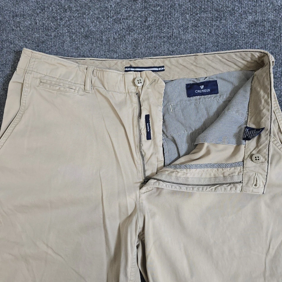 Pantalones Cortos Chinos Daniel Cremieux Signature Madison Caqui Planos Elastizados Algodón Para Hombres 36 Foto 3 de 4