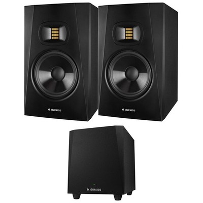 Adam Audio T-Series T7V 7'' 70W Nearfield Monitor, Pair,w/T10S 10'' 130W Subwoofer