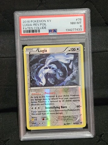LUGIA FATES COLLIDE POKEMON XY FATES COLLIDE 2016 78 PSA 8