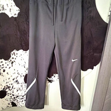 Nike Dri-FIT Men's Gray Jogger Pants Size L Drawstring Pockets Polyester